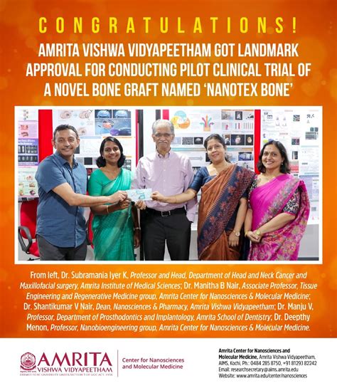 NANOTEX BONE Graft developed in my Lab got approval for Clinical Trial in patients with mandible ...