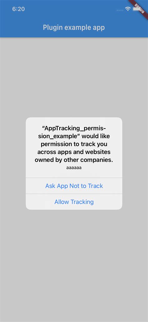 Flutter App Tracking Transparency 的图像结果