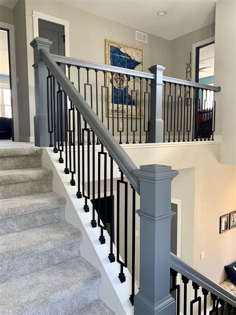 Banisters and railing makeover railing makeover banisters stair railing ...
