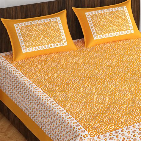 Buy BedZone 100% Cotton Rajasthani Jaipuri Traditional Floral King Size ...