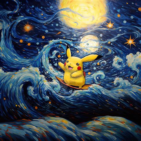 Pikachu Van Gogh by CodeCraftedArt on DeviantArt