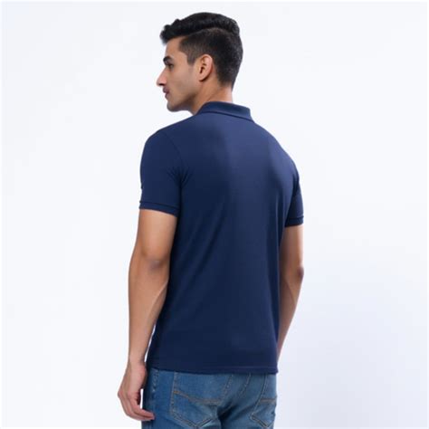 Navy Blue- Regular Fit Solid Unisex Polo Tshirt – GeekOTee