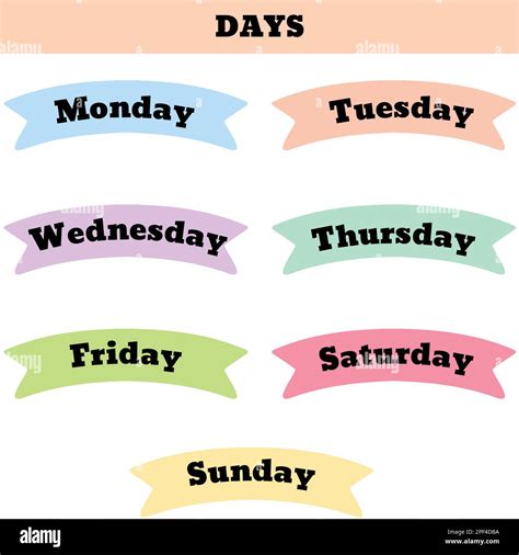 7 days Stock Vector Images - Alamy
