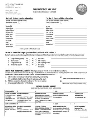 Tourism Assessment Form - Fill Online, Printable, Fillable, Blank ...