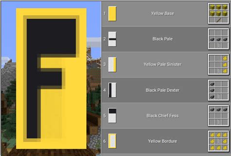 Minecraft Banner Design - Black on Yellow