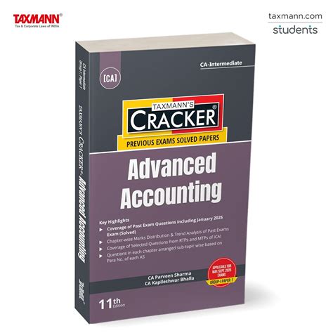 Buy Taxmann's CRACKER for Advanced Accounting (Paper 1 | Advanced ...