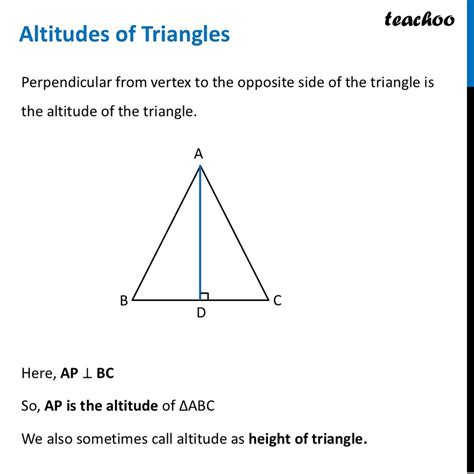 Altitudes of Triangles - Definition, Examples for all types - Teachoo