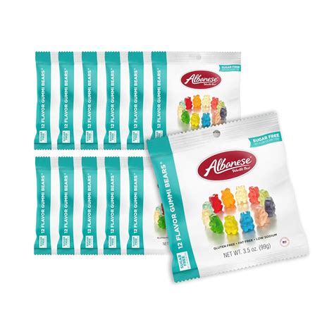 Amazon.com : Albanese World's Best Sugar Free 12 Flavor Gummi Bears ...