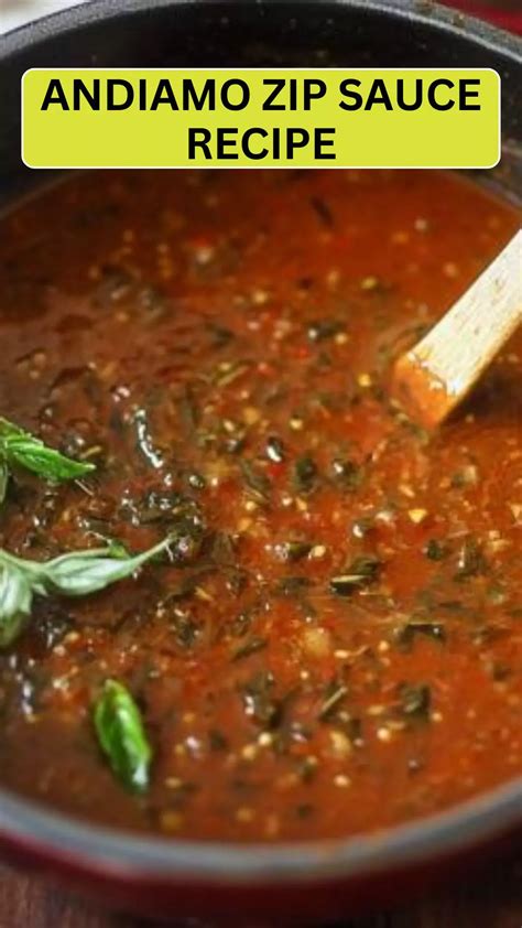Andiamo Zip Sauce Recipe - Cravefuly