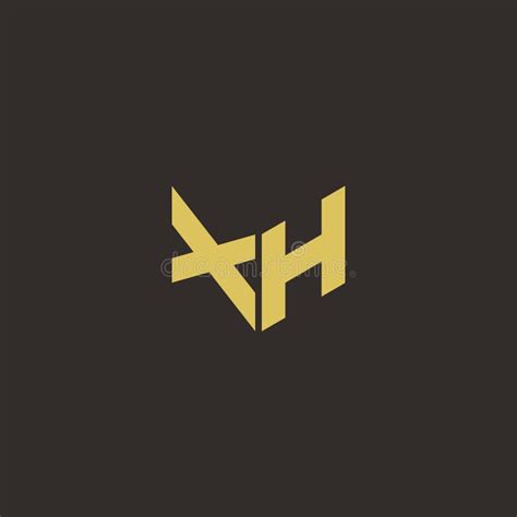 Initial Alphabet Letter Xh X H Logo Company Icon Design Stock Vector ...
