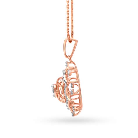 Radiant Floral Diamond Pendant