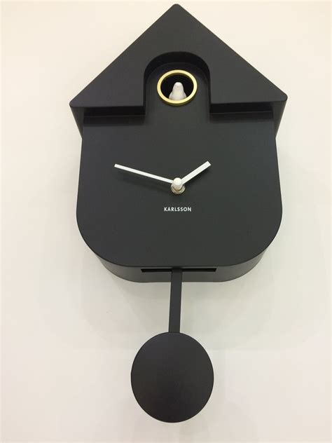 Karlsson Modern Cuckoo Clock (Black) # – byers jewellers