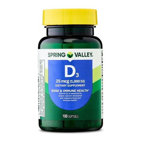 Source Naturals Vitamin D-3 2000 IU 100 Capsules - Walmart.com