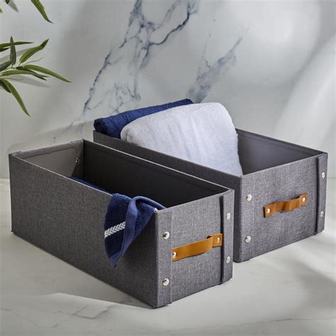 Buy Regan Farmlyn Set of 2 Fabric Collapsible Storage Bins from Home ...