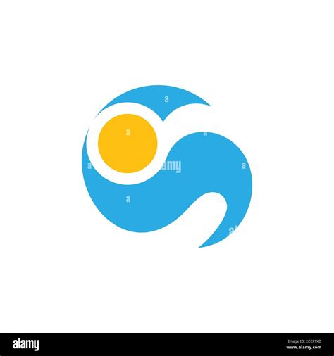 A circular logo representing a white sun on a blue background. The sun is a circle surrounded by twe