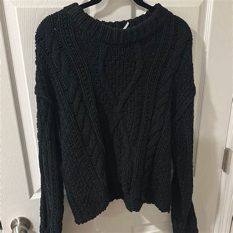 Cozy Black Cable Knit Sweater | Black cable knit sweater, Knitted ...