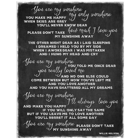 You Are My Sunshine Original Lyrics