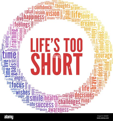 Life is Too Short vector illustration word cloud isolated on a white background Stock Vector ...