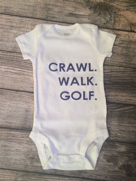 Crawl Walk Golf Short Sleeve bodysuit, Baby Boy, Golf Outfit, baby boy ...