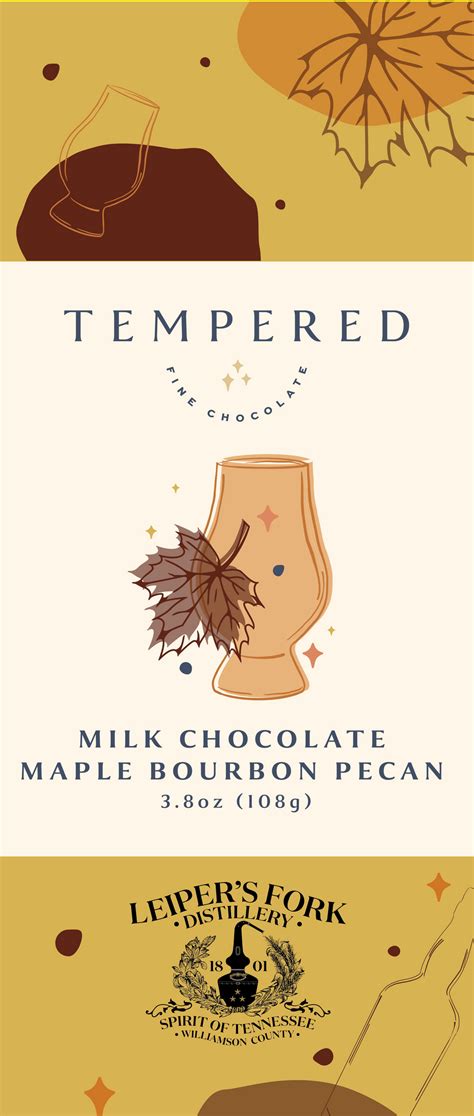 Milk Chocolate Maple Bourbon Pecan Bar – Tempered Fine Chocolates