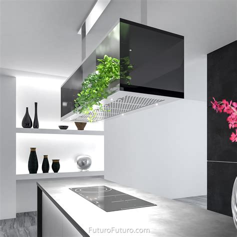 Ceiling Mounted Island Range Hood | Shelly Lighting