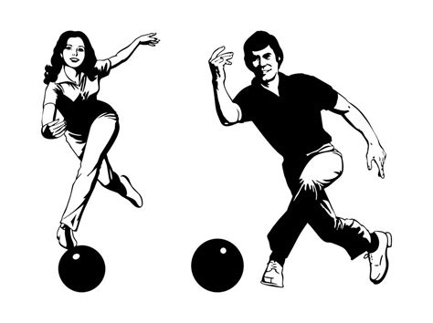 Smiling Bowling Players Vector Art & Graphics | freevector.com
