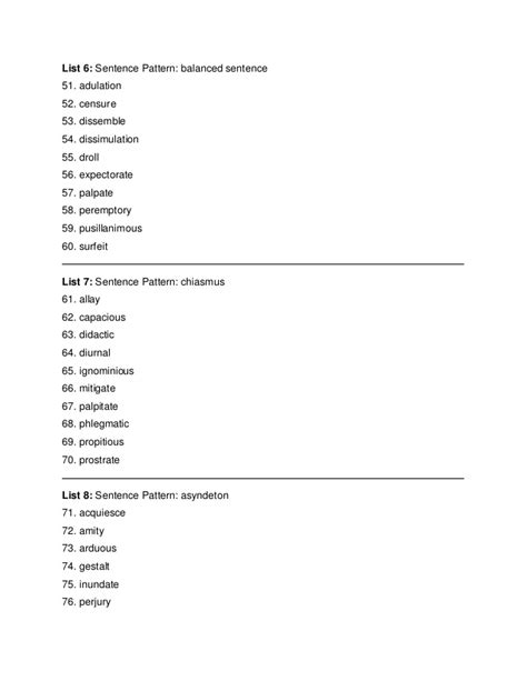AP English Literature & Composition Master - " Vocabulary List