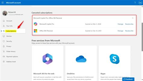 Image result for Microsoft Manage Subscriptions
