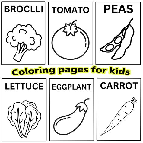 Vegetables Coloring Pages With Names at Justin Finn blog