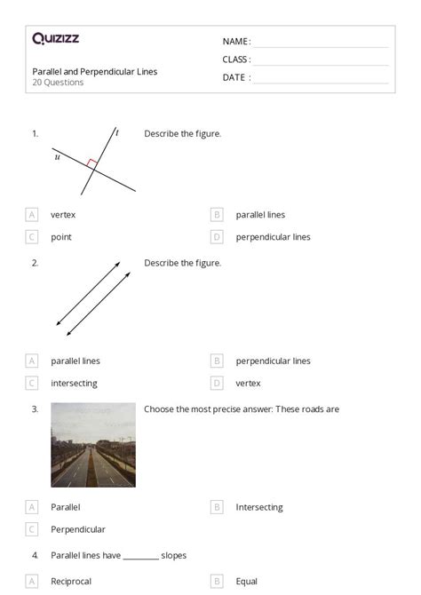 50+ Parallel and Perpendicular Lines worksheets on Quizizz | Free ...
