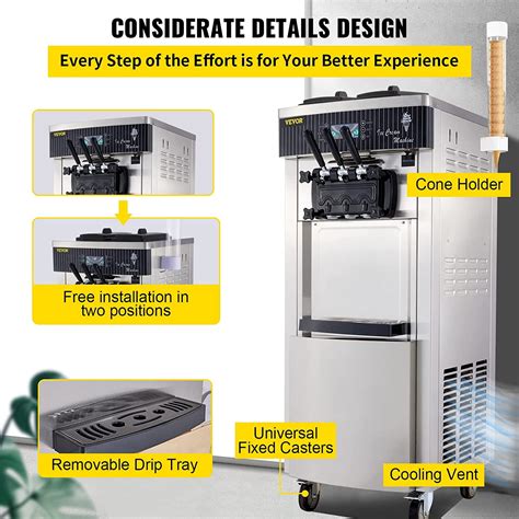 VEVOR 2200W Commercial Soft Ice Cream Machine 3 India | Ubuy