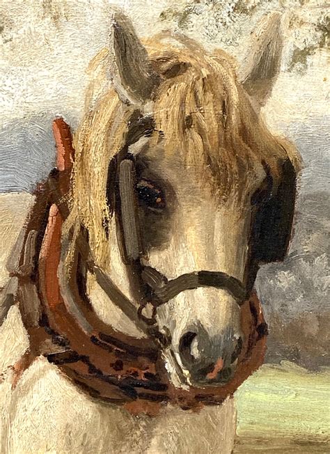 Oil On Canvas Depicting A Suffolk Barge Horse