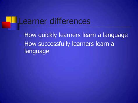 Learner differences affective factors | PPTX | Education