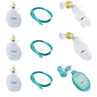 Hospitime Silicone Ambu Bag Type Manual Resuscitator, Pack of 3-1x ...