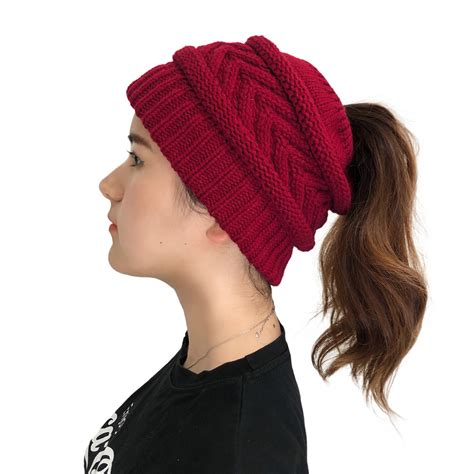 Gorro De Lana Tejido Para Chongo Color Rojo - Exotiq