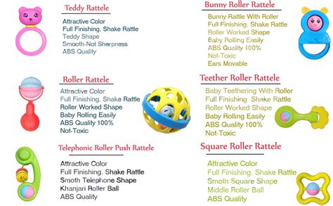 Kiddie Galaxia® Toys Rattle Big Size Rattle Baby Toy Colourful Lovely ...