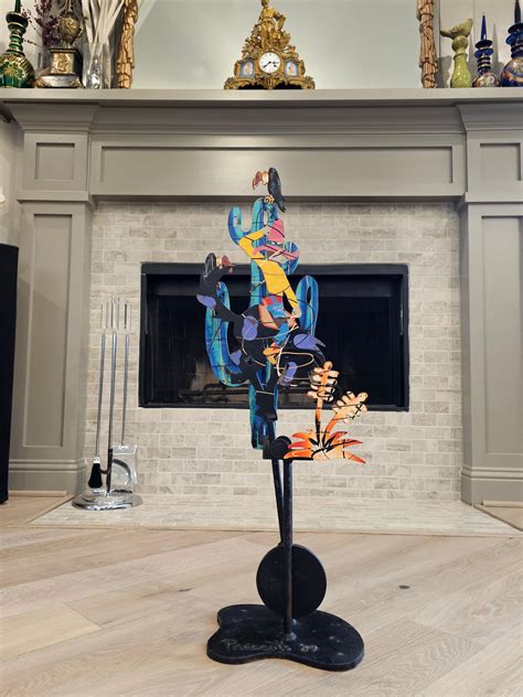 Fredrick Prescott Iron Bucking Bronco Horse Cowboy Pendulum Kinetic Sculpture For Sale at ...