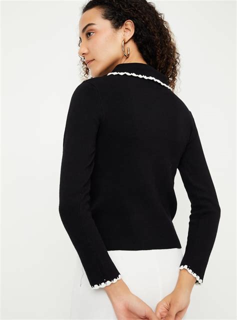 Buy Women Ribbed Top with Crochet Trim Online at just Rs. 999.0 ...