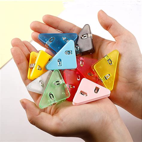 TCCO ENTERPRISE 10 PCS Triangle Paper Clip, Document Clip, Bookmarks ...
