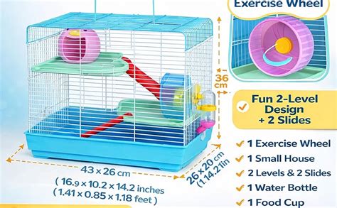 Lovely PET'S Kingdom- Cage/Playhouse for Dwarf Hamster/Gerbil/Mice with ...