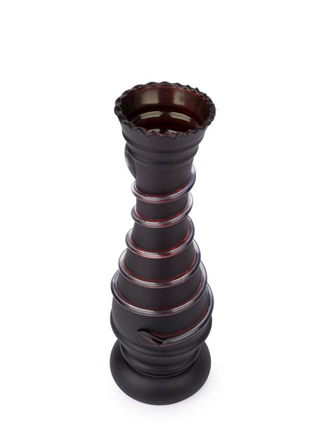 Shop 11-Inch Black Glass Flower Vase: Elegant Spiral Design