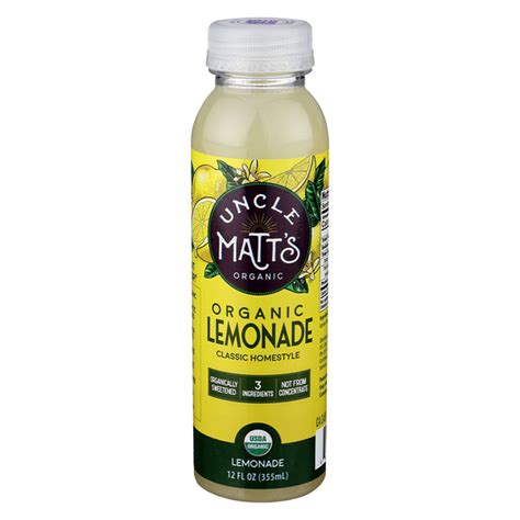 Uncle Matt's Organic Homestyle Lemonade (12 fl oz) Delivery or Pickup ...