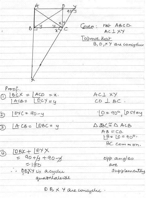 ABCD is a rectangle. The line through C perpendicular to AC meets AB ...