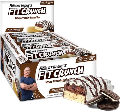 Buy FITCRUNCH Full Size Protein Bars, Designed by Robert Irvine, World ...