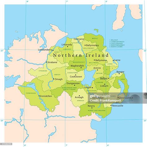 Northern Ireland Vector Map High-Res Vector Graphic - Getty Images
