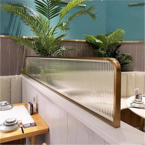 LFONDIGE Dividers For Dining Areas, Raised Striped Glass Restaurant ...