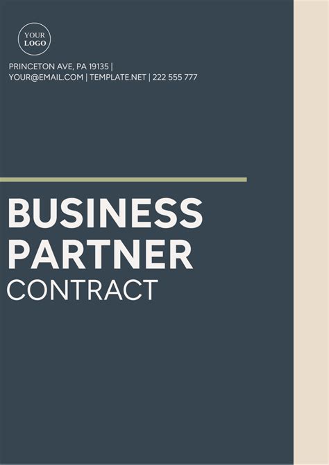 Free Business Partner Contract Template to Edit Online