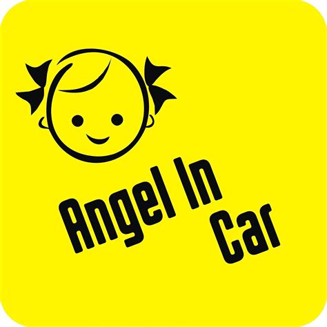 isee360 Angel in Car Board Reflective Background Yellow Like Angel ...