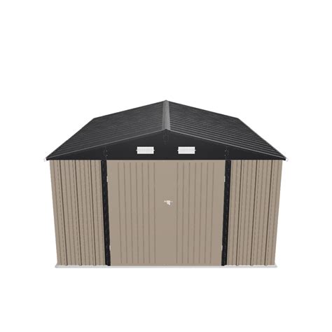 10x12 Metal Storage Shed | Built Tough and Fire-Resistant, Gray