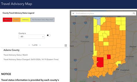 4 Indiana Counties Remain Under Dangerous Red-Level Travel Warning